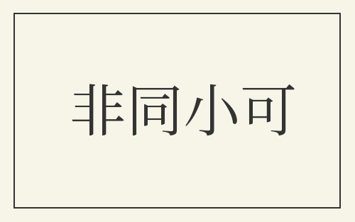 非同小可