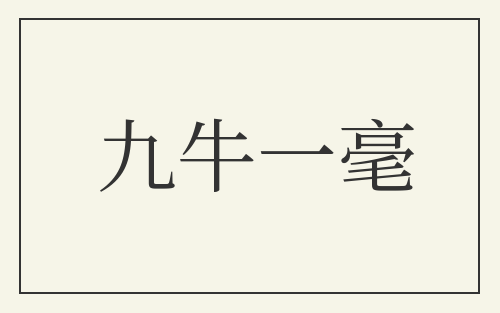 九牛一毫