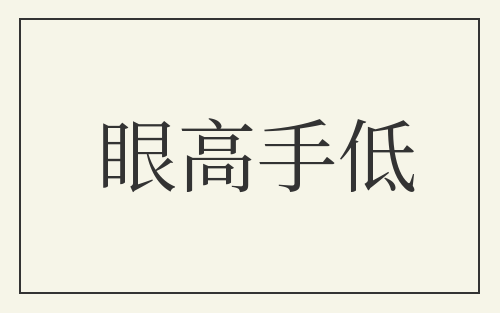 眼高手低
