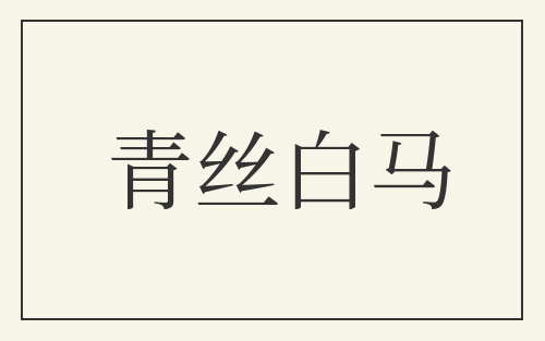 青丝白马