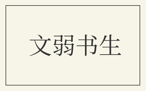 文弱书生
