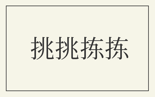 挑挑拣拣