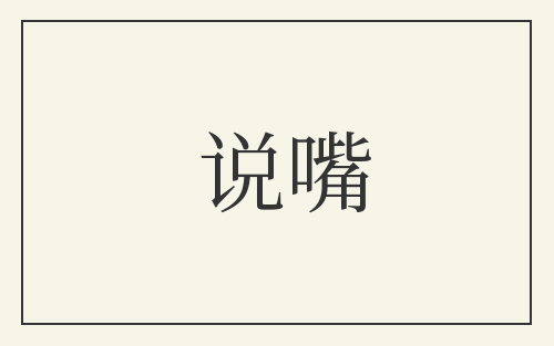 说嘴