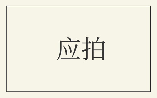应拍