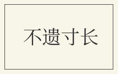 不遗寸长