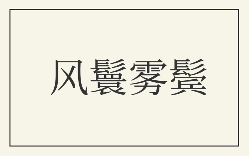 风鬟雾鬓