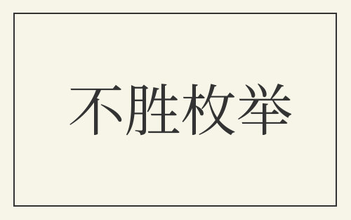 不胜枚举