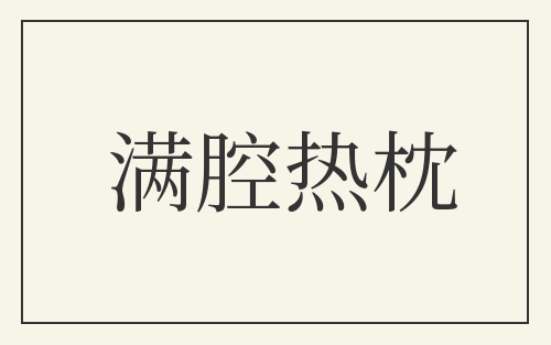 满腔热枕
