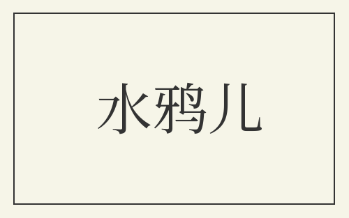 水鸦儿