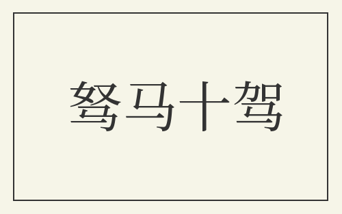 驽马十驾