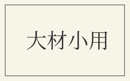 大材小用