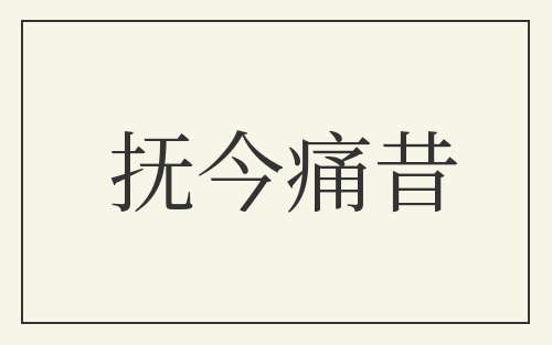 抚今痛昔
