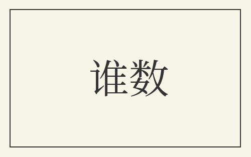 谁数