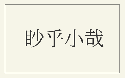 眇乎小哉