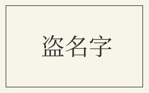 盗名字