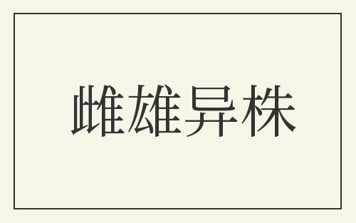 雌雄异株