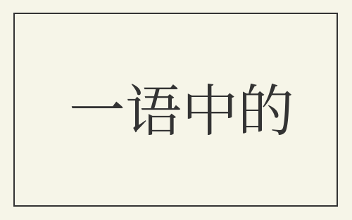 一语中的