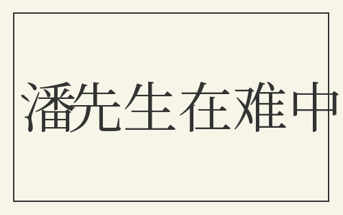 潘先生在难中