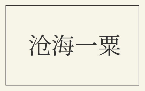 沧海一粟