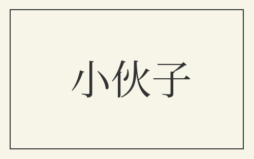 小伙子