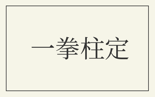 一拳柱定