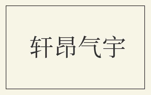 轩昂气宇