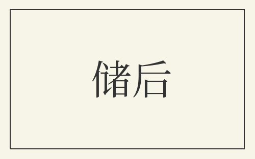 储后