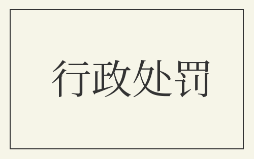 行政处罚