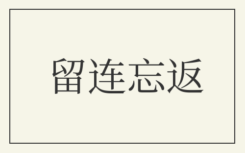 留连忘返