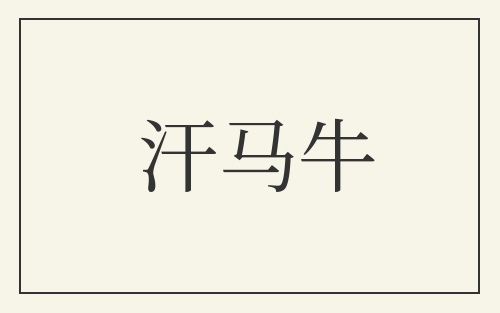汗马牛