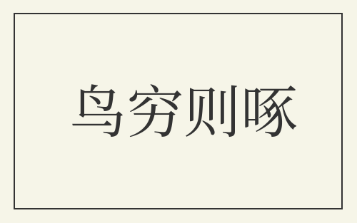 鸟穷则啄