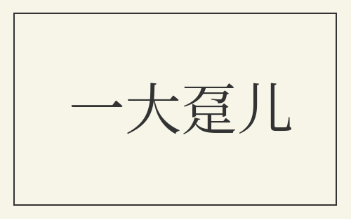 一大趸儿