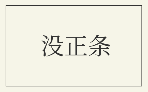 没正条