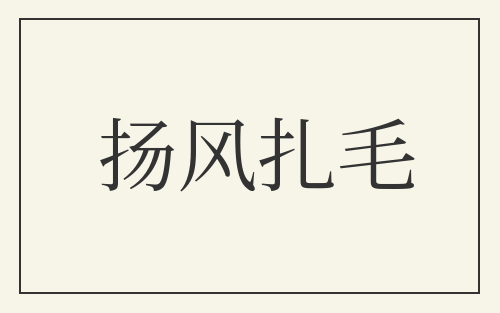扬风扎毛