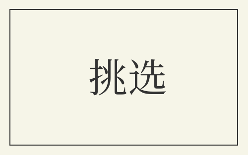 挑选