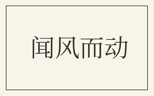闻风而动