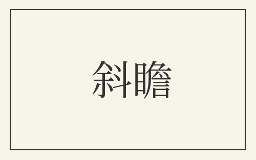 斜瞻
