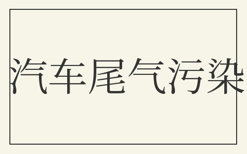 汽车尾气污染