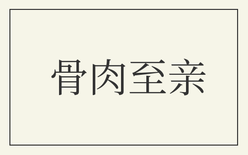 骨肉至亲