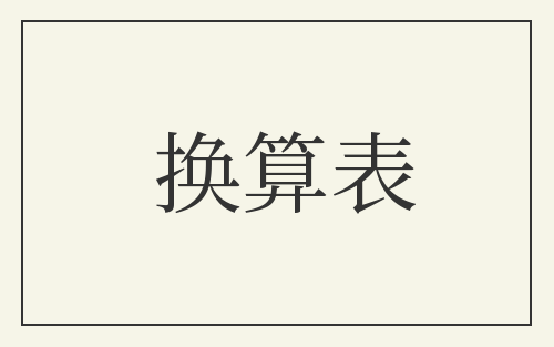 换算表
