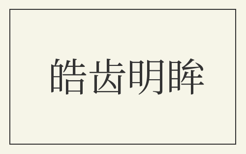 皓齿明眸
