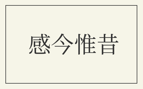 感今惟昔
