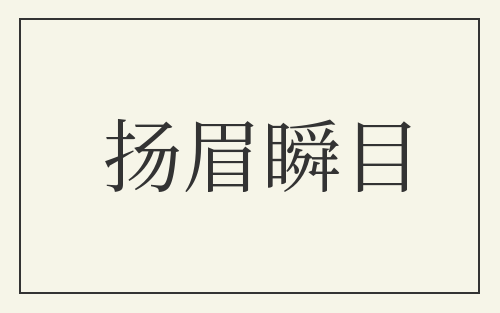 扬眉瞬目