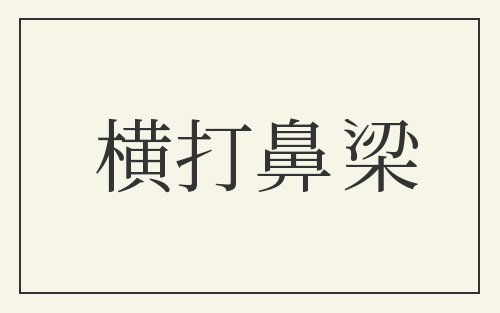 横打鼻梁