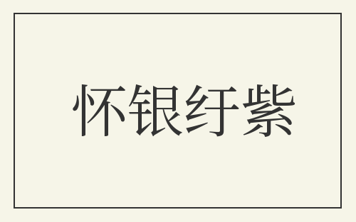 怀银纡紫