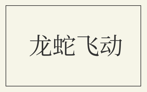 龙蛇飞动