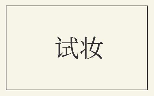 试妆