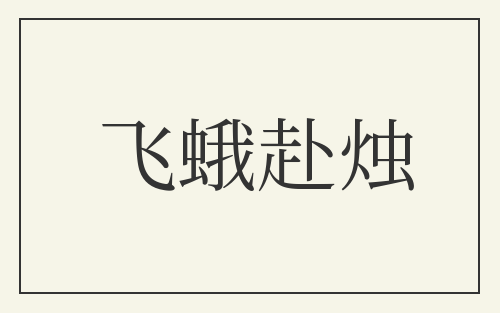 飞蛾赴烛