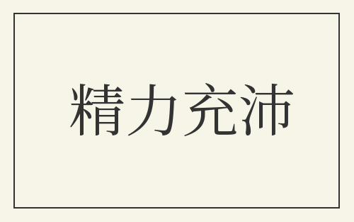 精力充沛