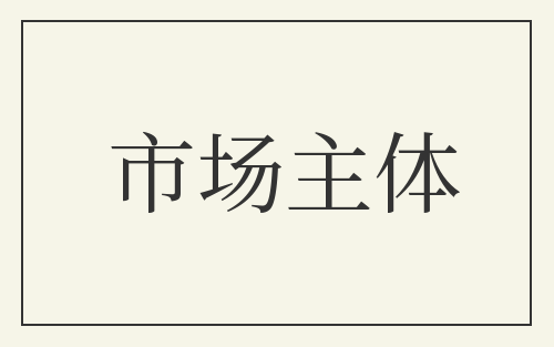 市场主体